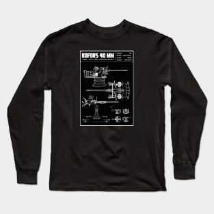 BOFORS GUN BLUEPRINT Long Sleeve T-Shirt